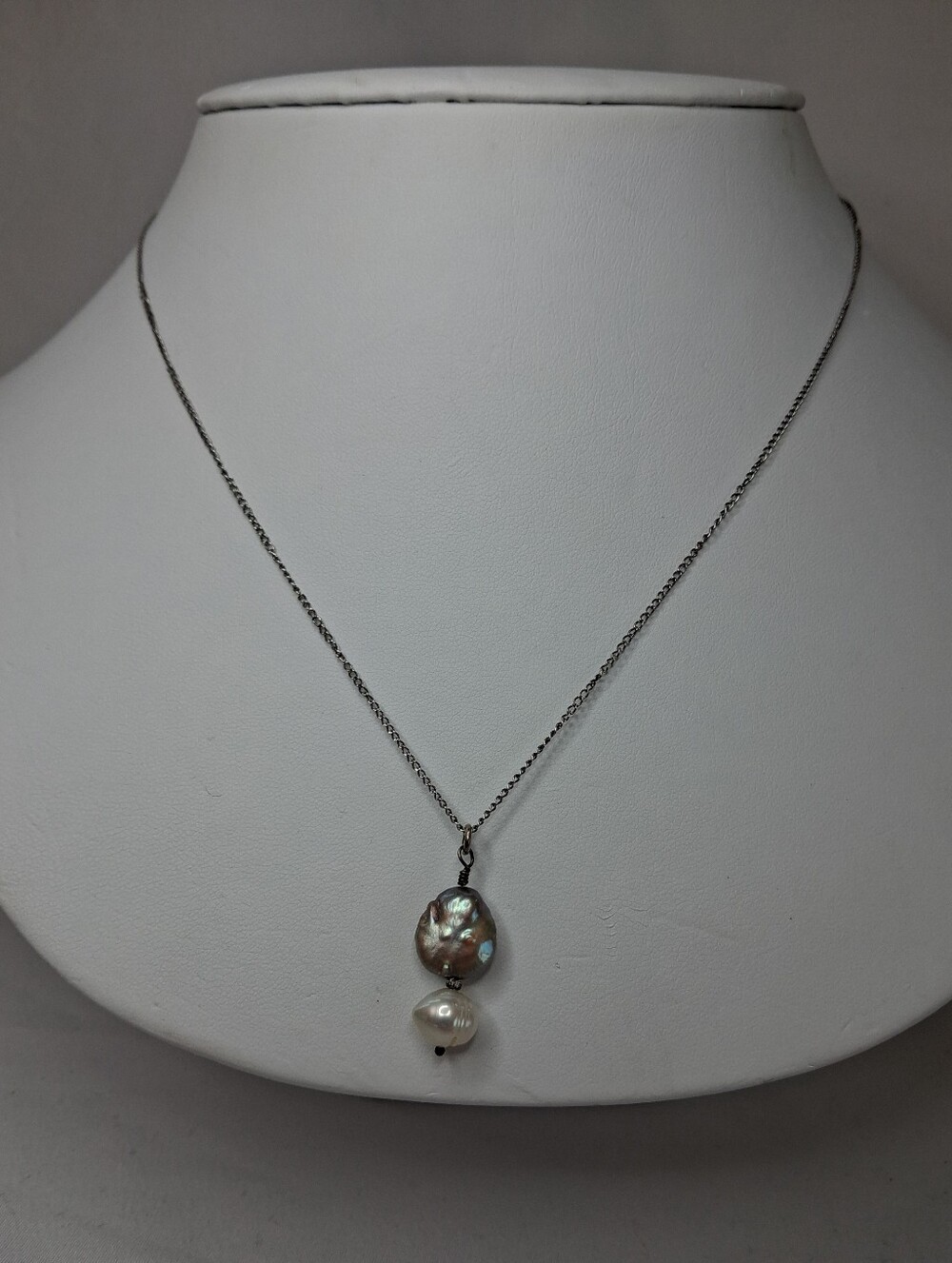 Sterling Silver Freshwater Pearl Drop Necklace